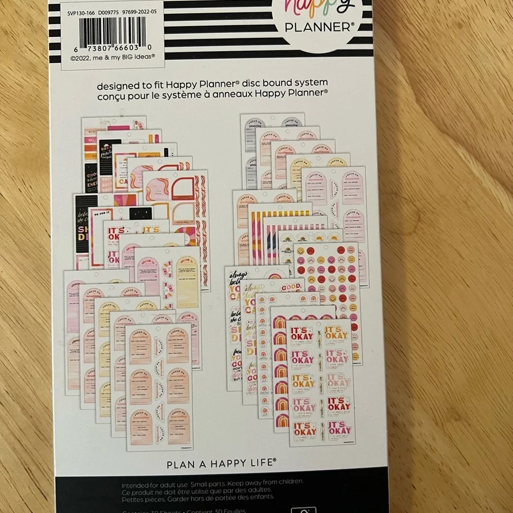 Happy Planner Recharge Believe Sticker Set - Orange, Pink, Yellow